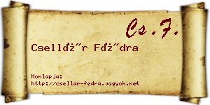 Csellár Fédra névjegykártya
